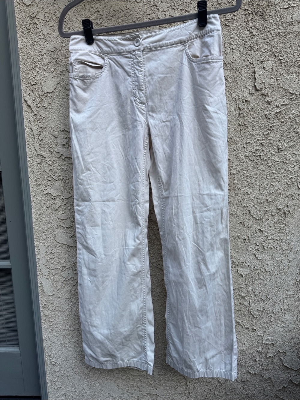 Eileen Fisher Khaki Straight-Leg Chinos